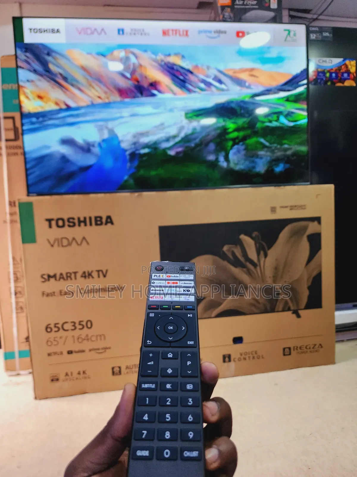 New Flameless Toshiba 65inches Smart Tv