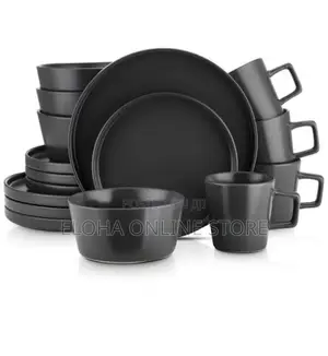 16pcs Black Dinnerware Set