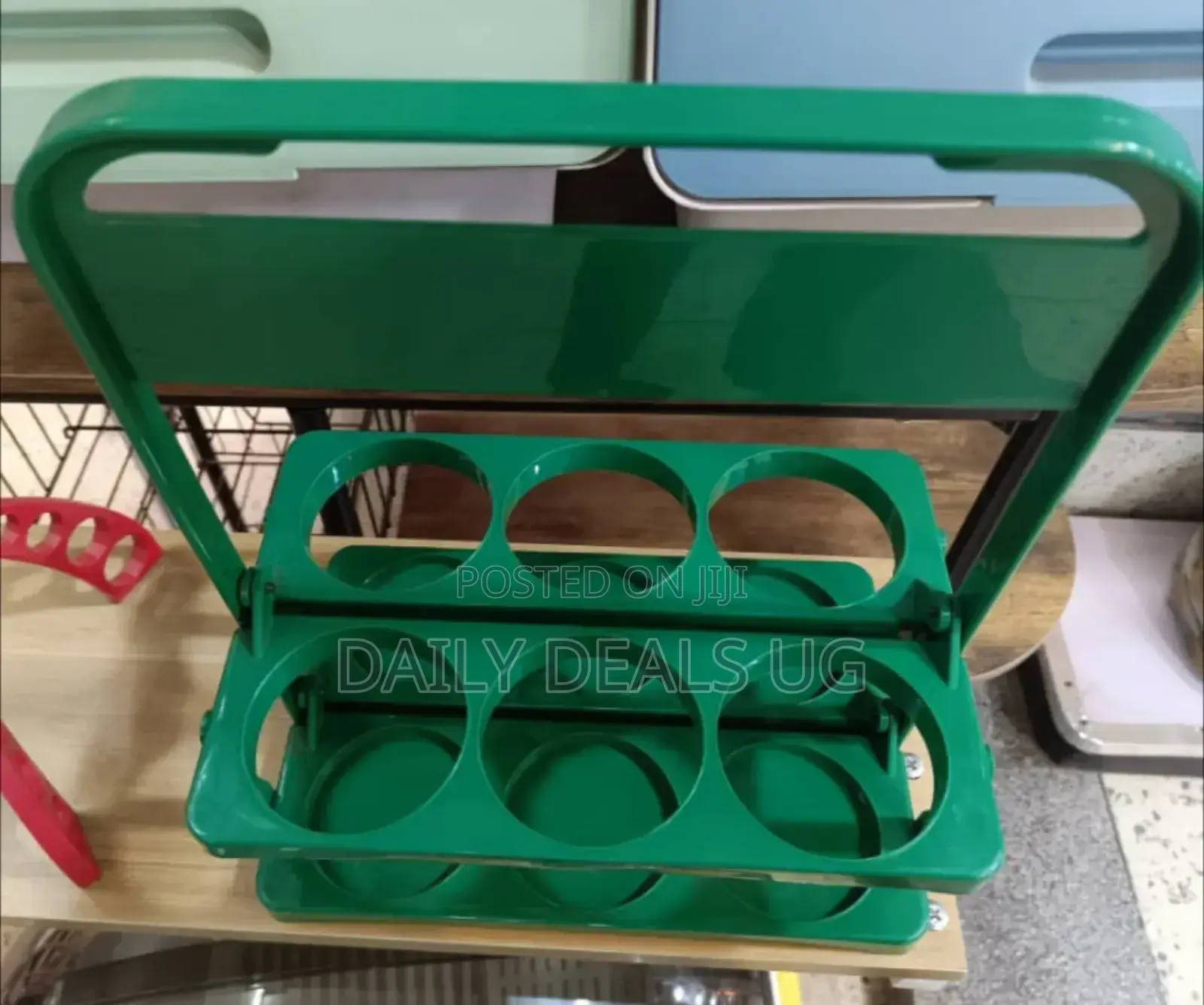 Green Plastic Bottle Holder