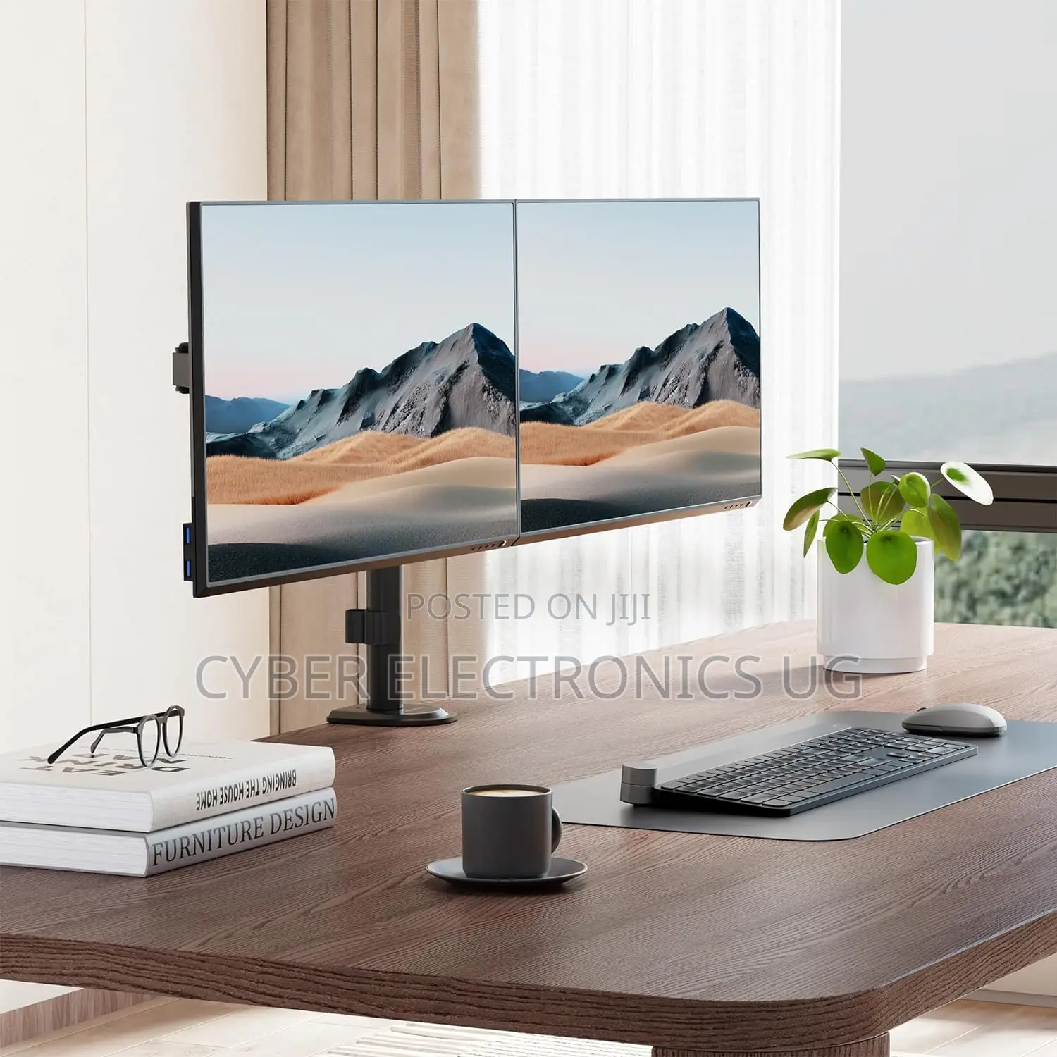 Dual Monitor Mount 13 - 26 Vertical Stacking Dual Monitor