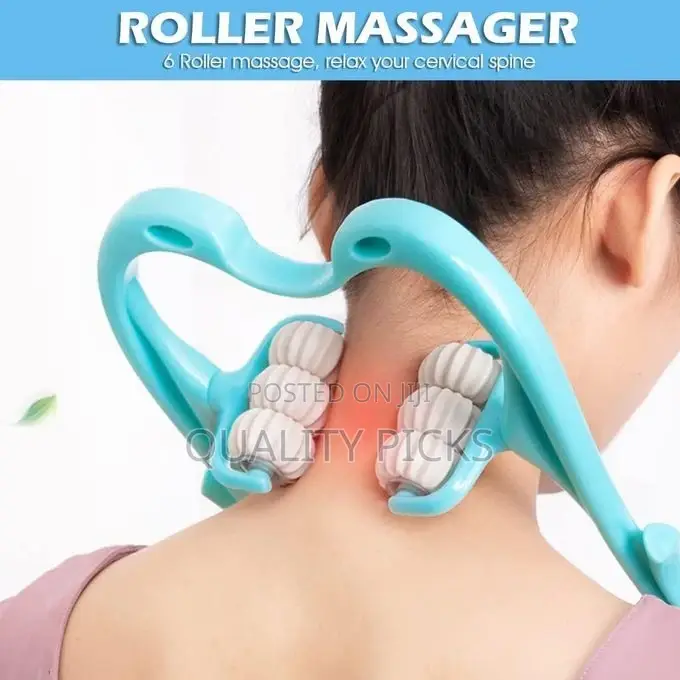 6 Roller Ball Neck Massager, Deep Tissue Handheld Trigger