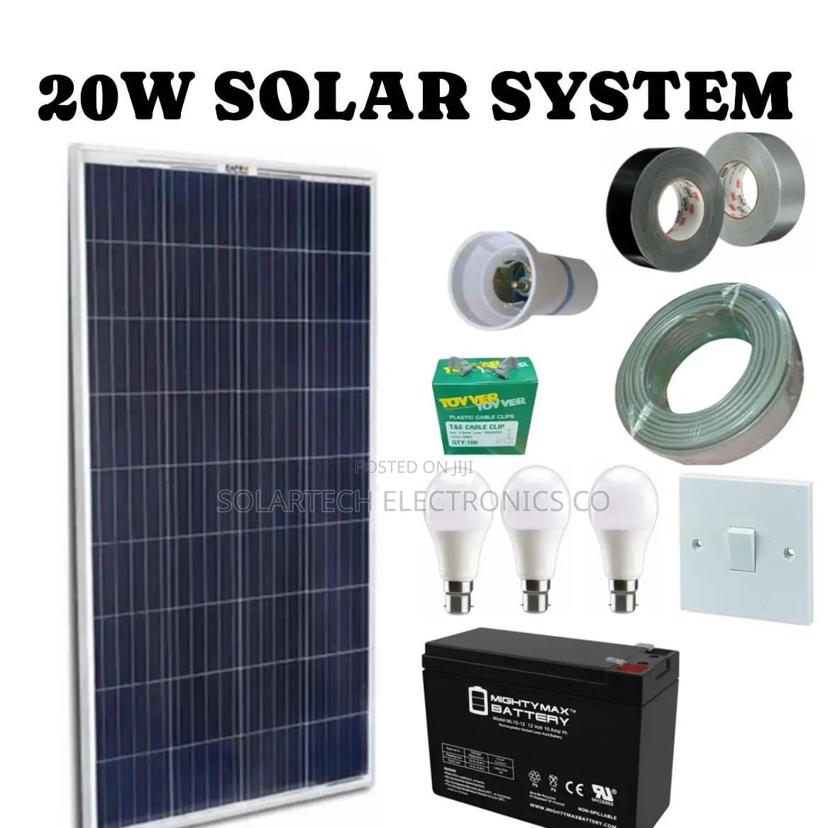 Solar Power System Full Kit 20W