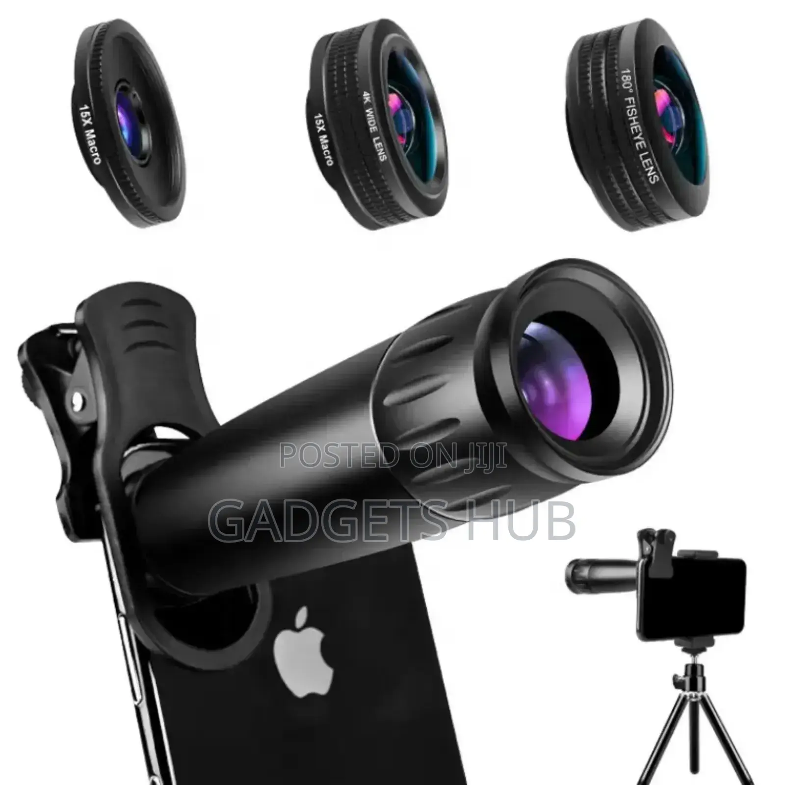 10-in-1 Phone Lens Kit With 22X Telephoto Lens 198° Fish Eye