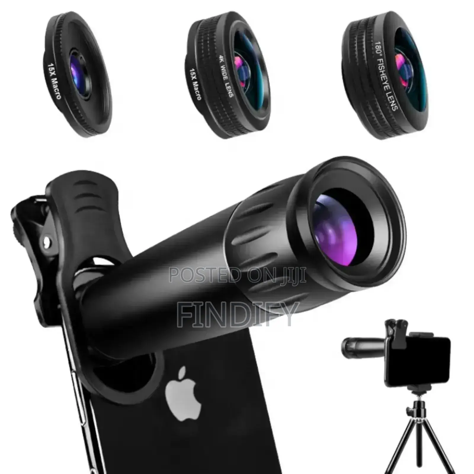 10-in-1 Phone Lens Kit With 22X Telephoto Lens 198° Fish Eye