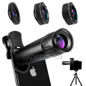 10-in-1 Phone Lens Kit With 22X Telephoto Lens 198° Fish Eye