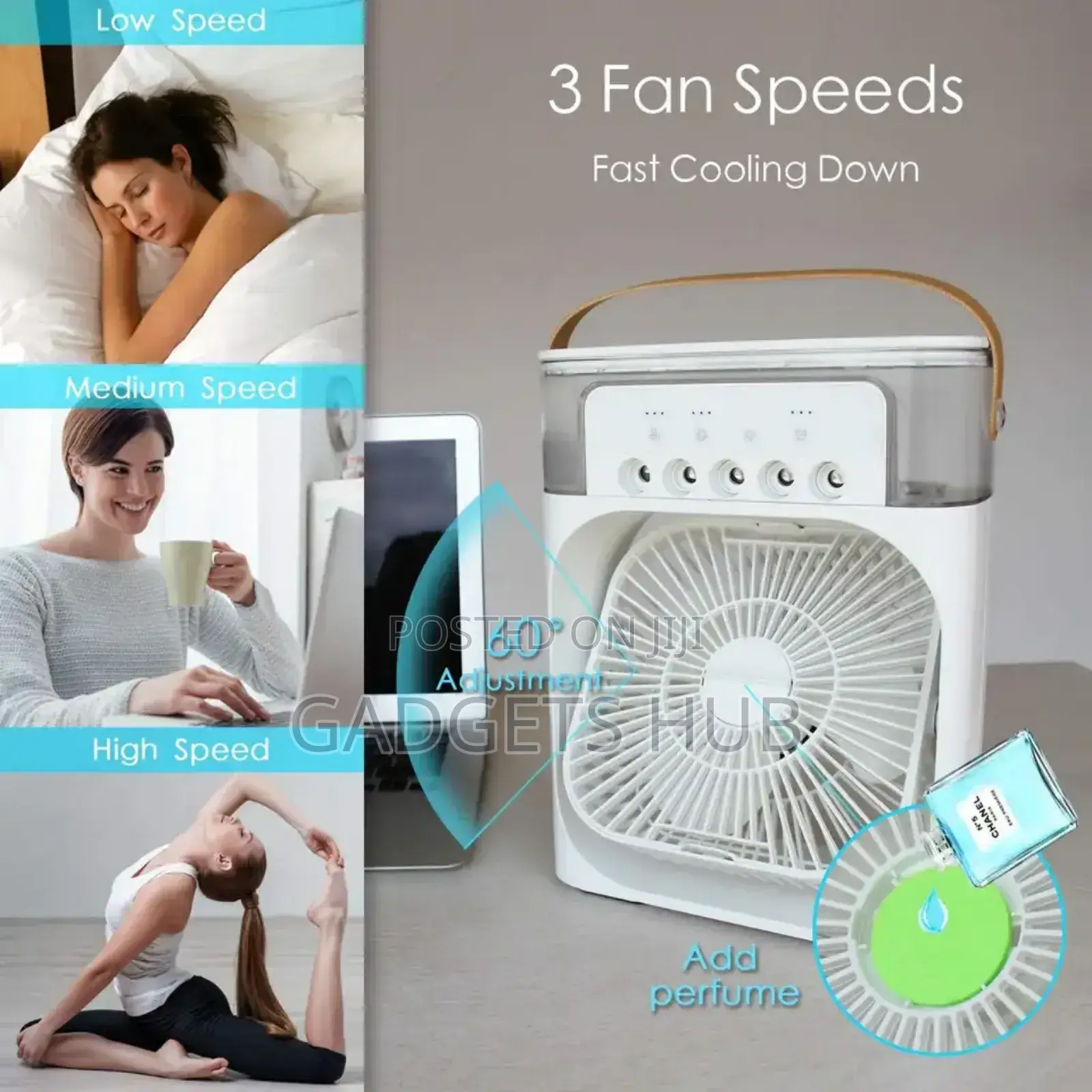 Portable Fan Air Conditioner Usb Table Fan Led
Night Light