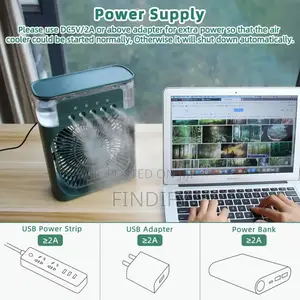 Portable Fan Air Conditioner Usb Table Fan Led
Night Light