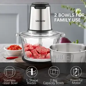 Photo - Meat Grinder Electric Food Processor 3lstainless
Steel