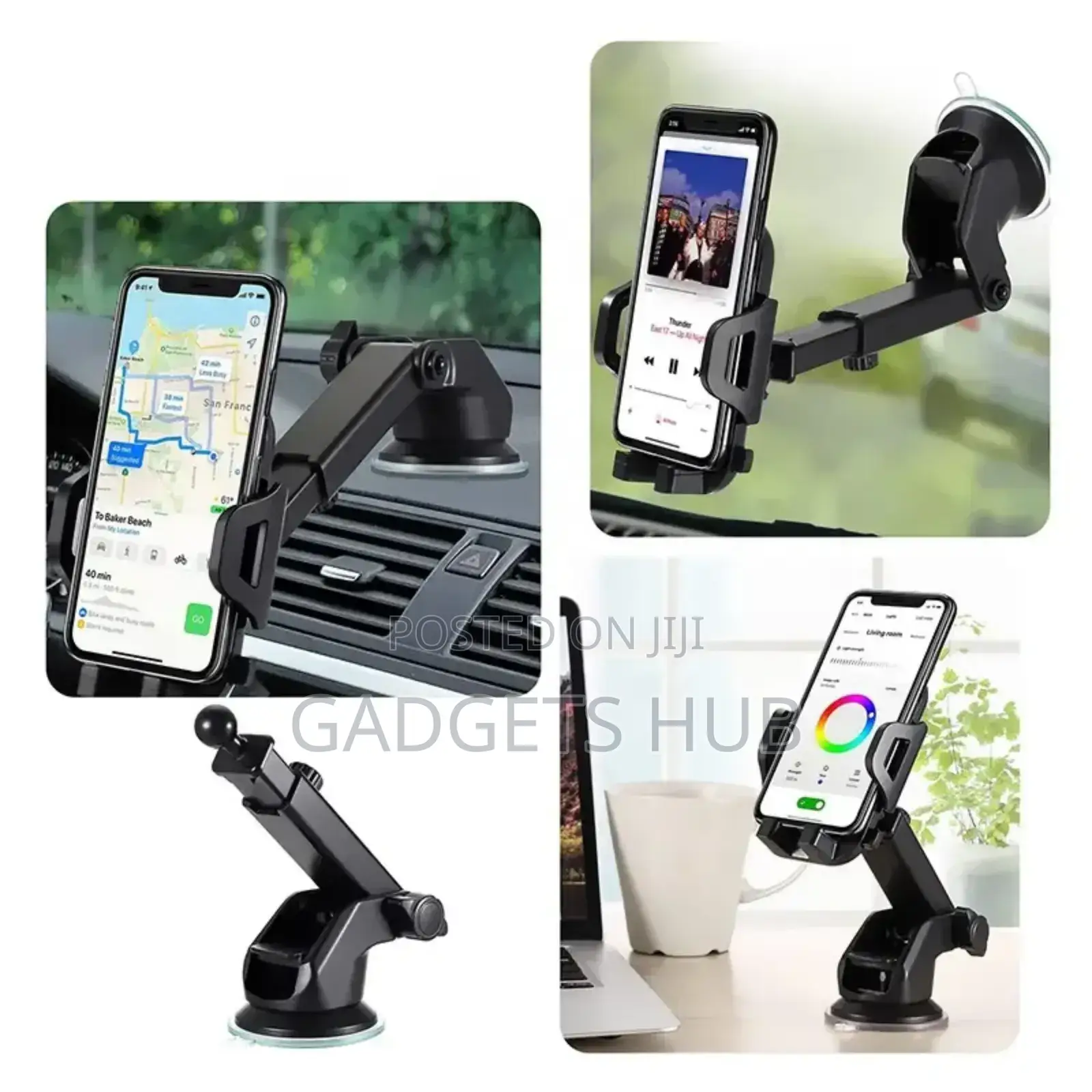 Suctioncup Car Phone Holder Dashboard
Windshield Phone Stand