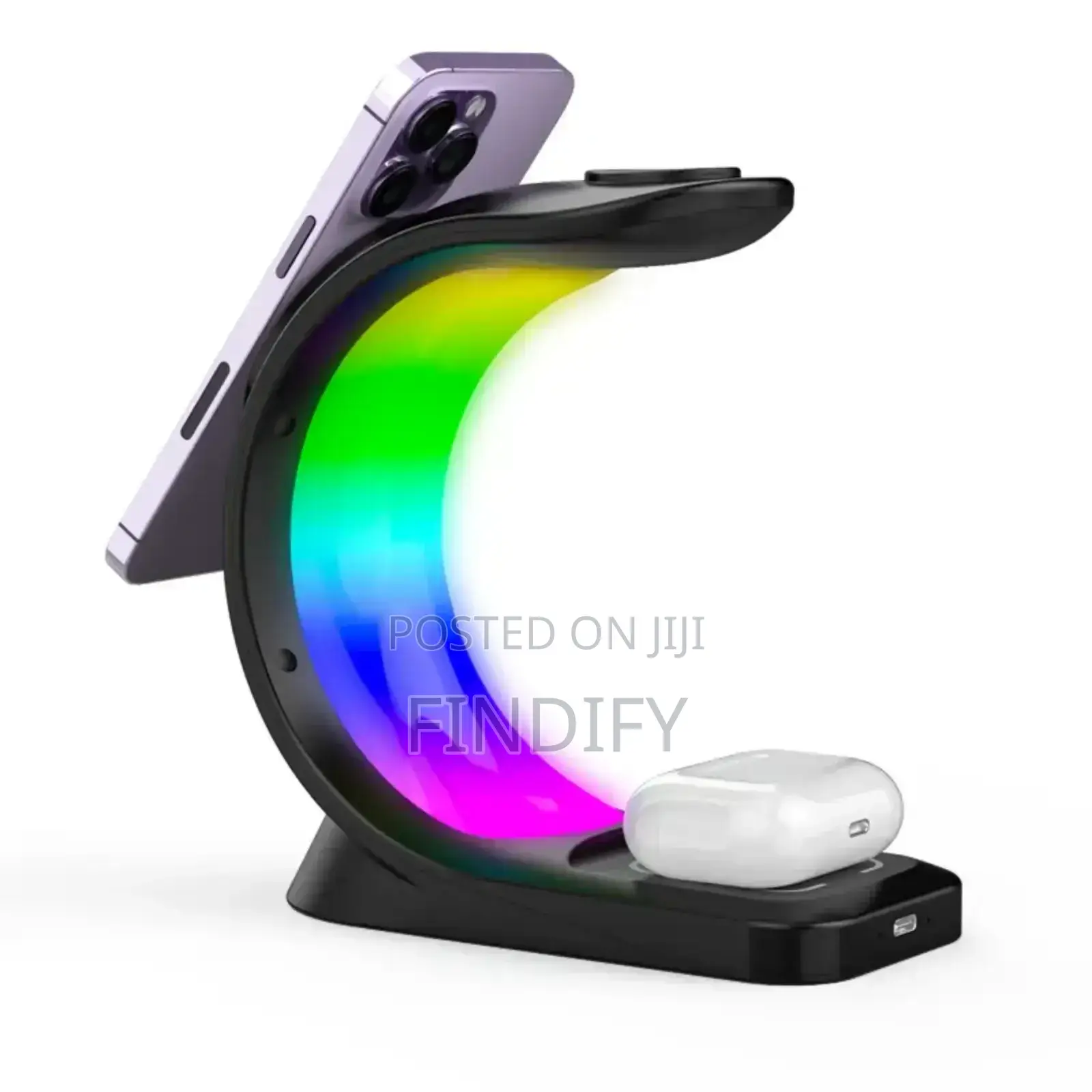 Magnetic Wireless Charger Desktop Stand RGB
Light Earphone