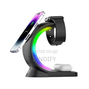 Magnetic Wireless Charger Desktop Stand RGB
Light Earphone
