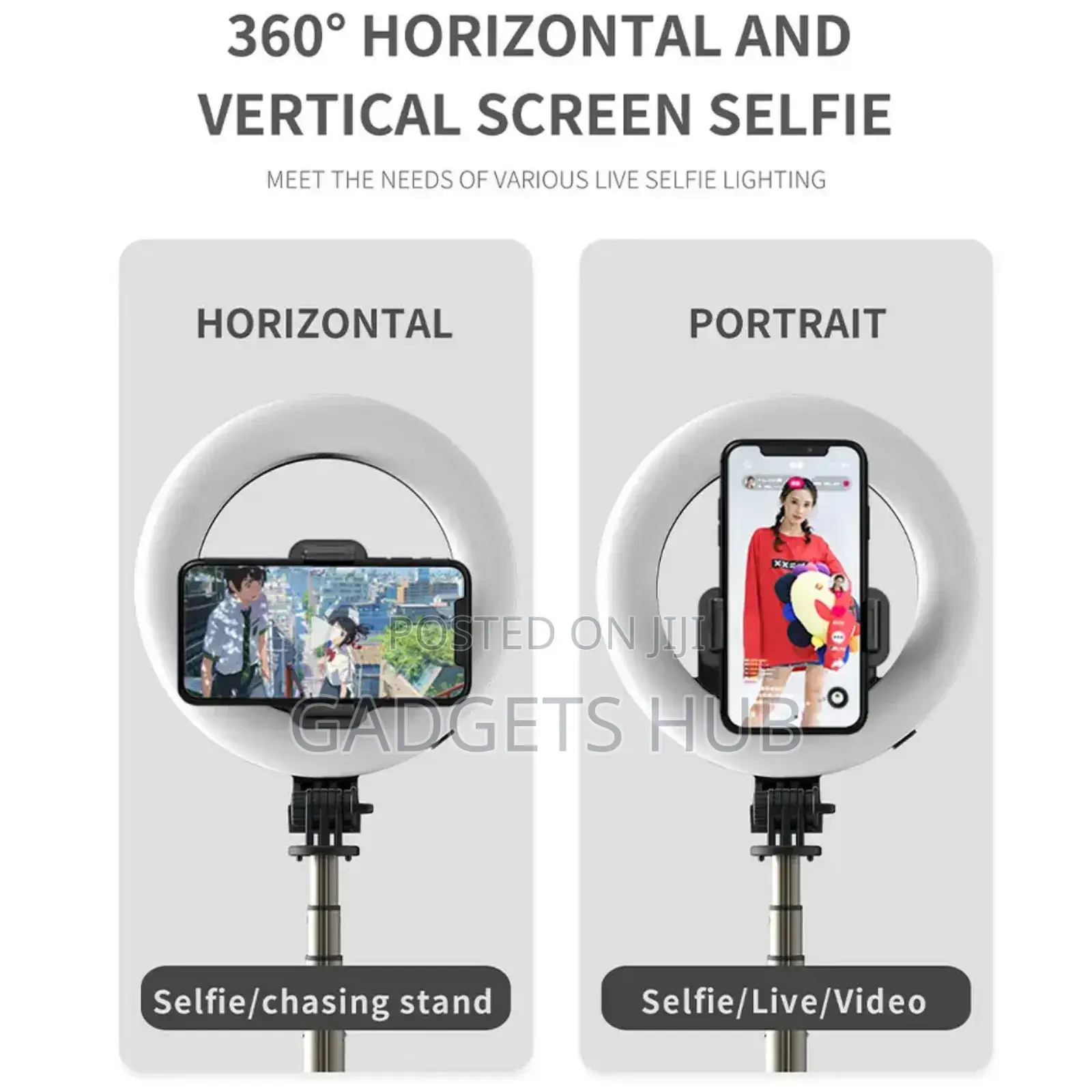 Rechargeable Ring Light Selfie Stick Tripod Phone
Stand