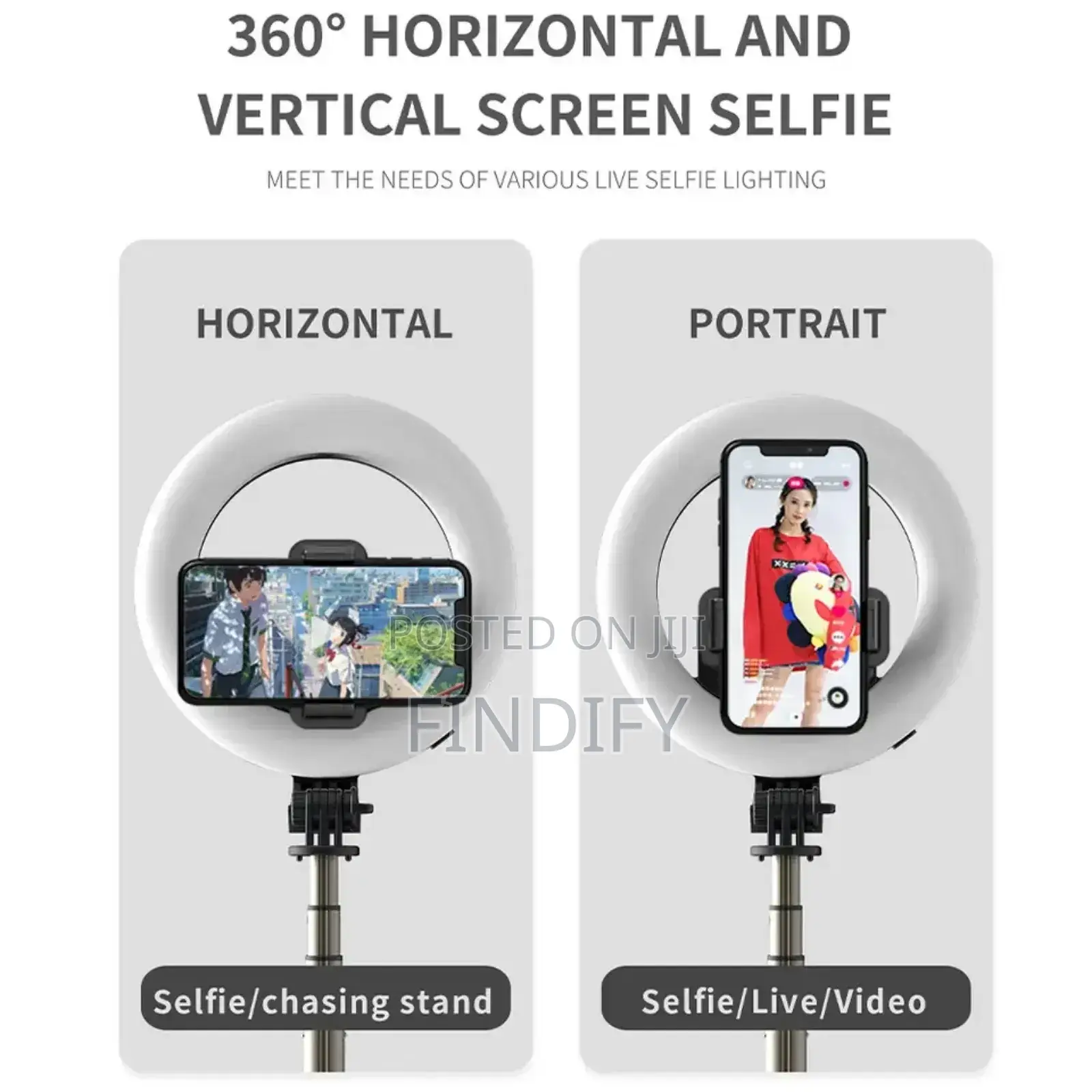 Rechargeable Ring Light Selfie Stick Tripod Phone
Stand