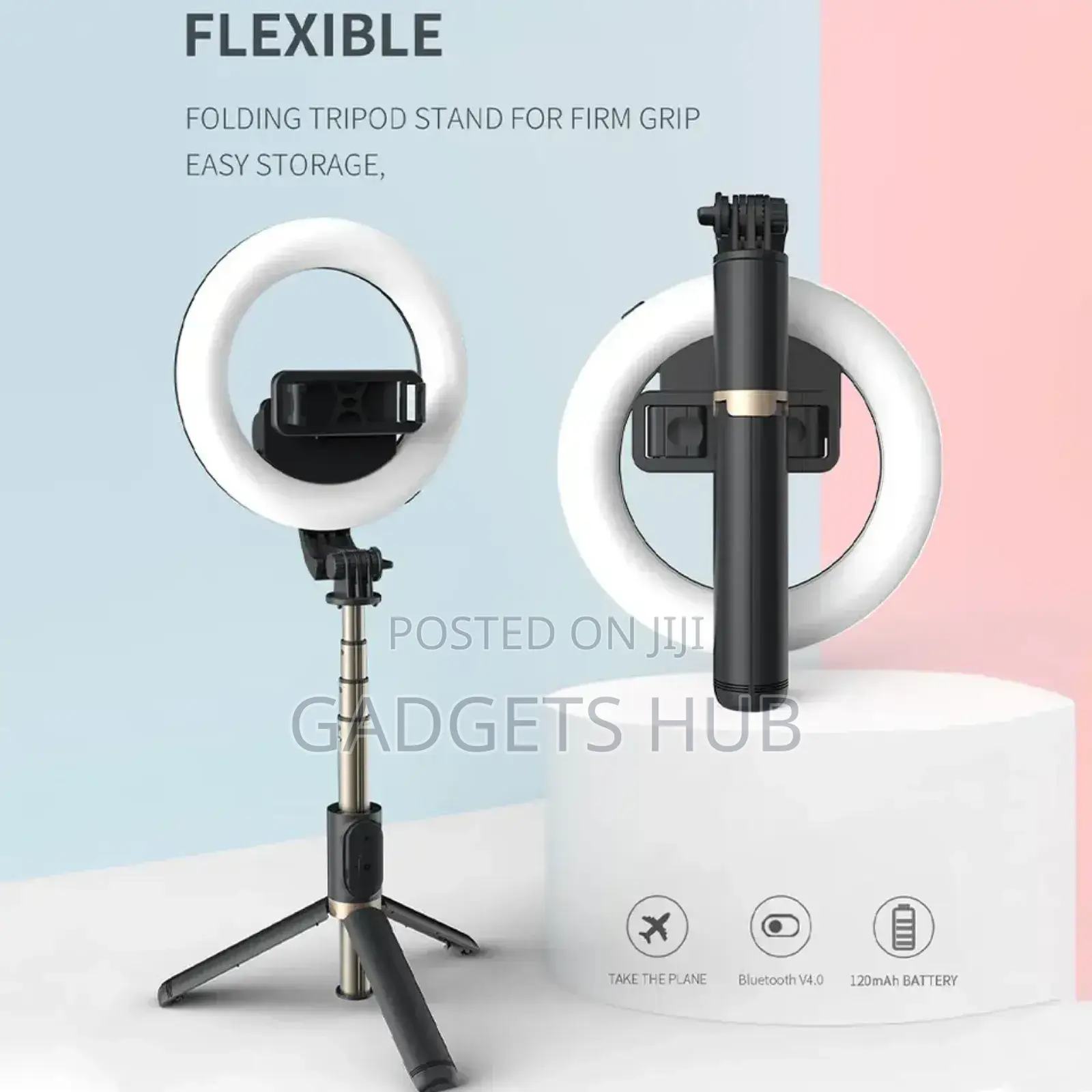 Rechargeable Ring Light Selfie Stick Tripod Phone
Stand