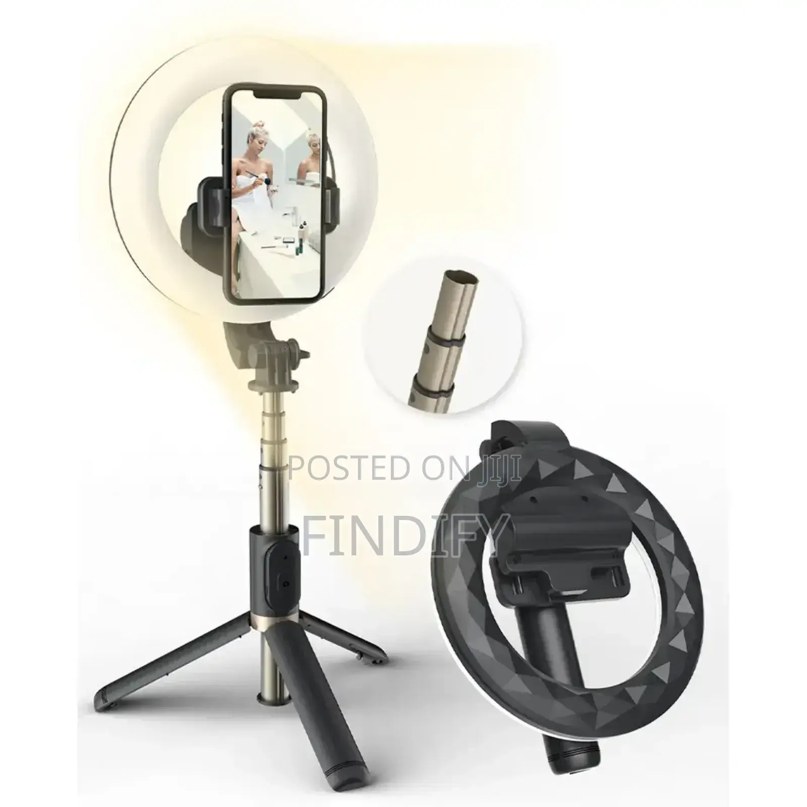 Rechargeable Ring Light Selfie Stick Tripod Phone
Stand