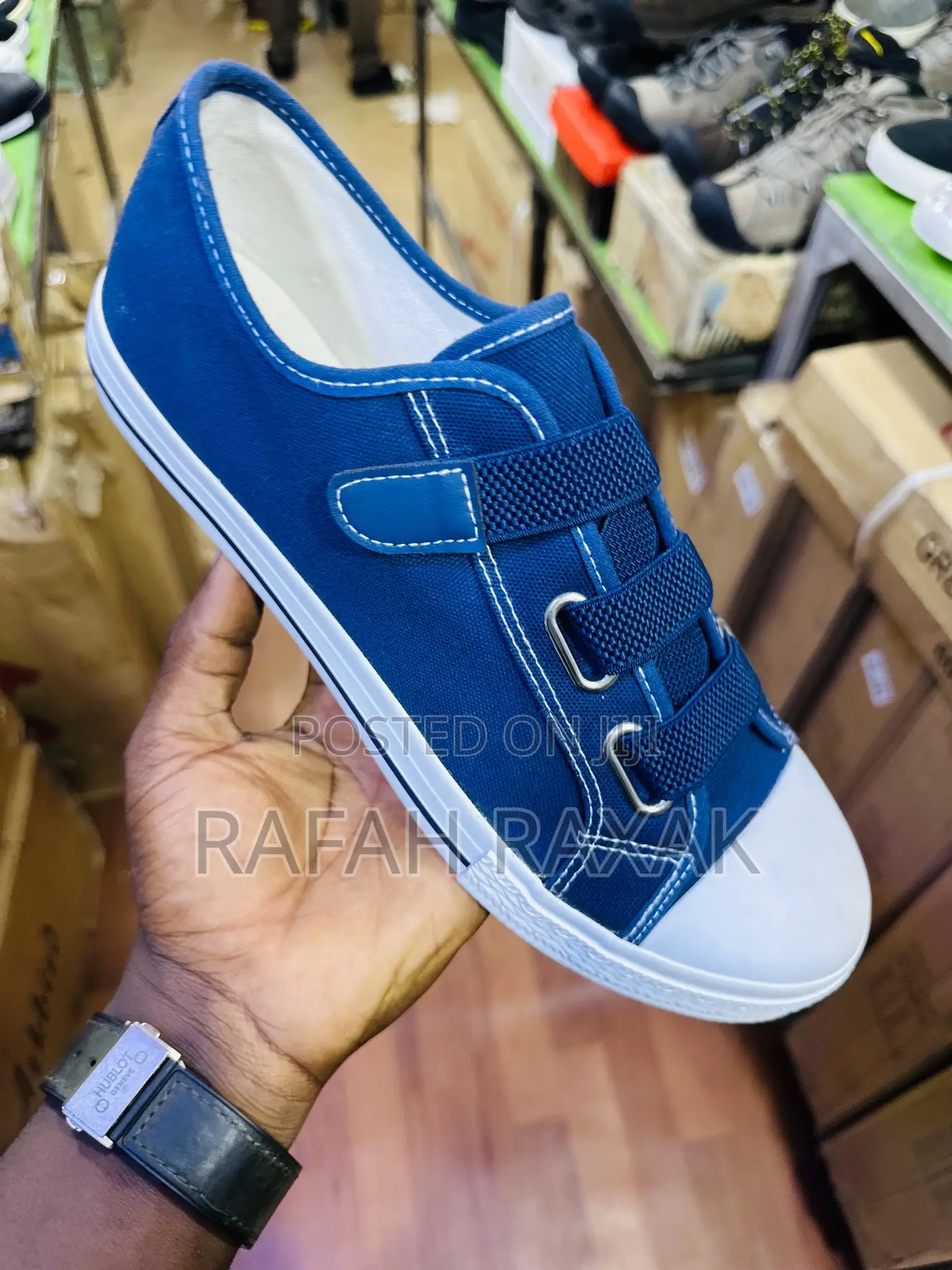 Classic Blue Unisex Designer Leopard X All-Star Sneakers