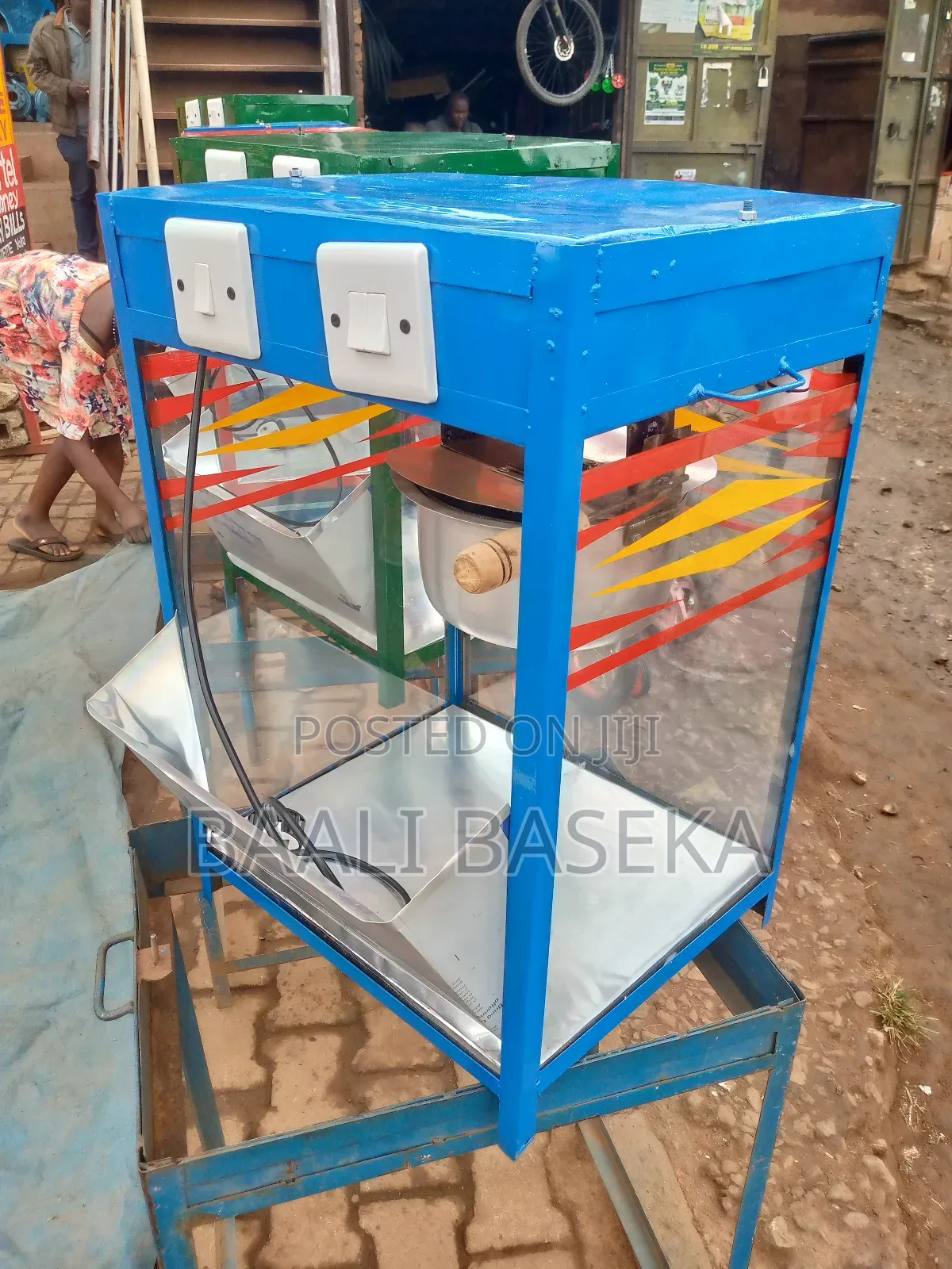 Blue Popcorn Machine