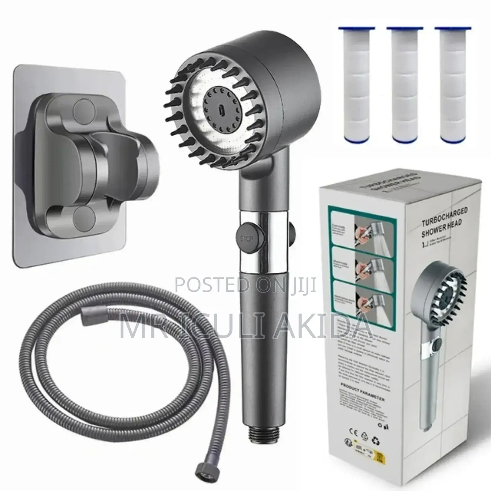 Super Water Filter Strong Turbo Presure Charged Shower Head