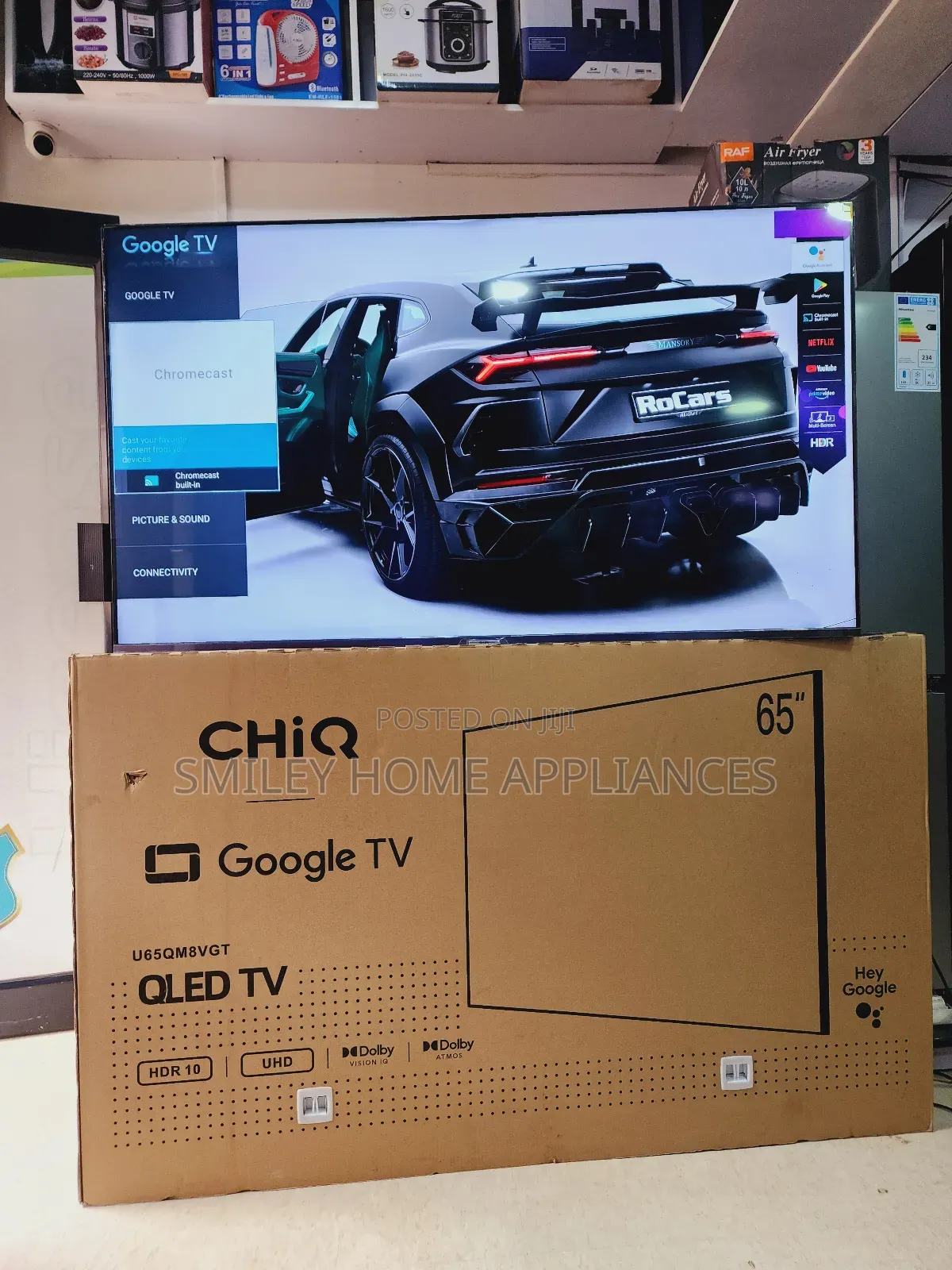 Brand New Frameless Chiq 65inches Google Tv