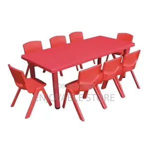 Set of Kids Table and 8 Chairs