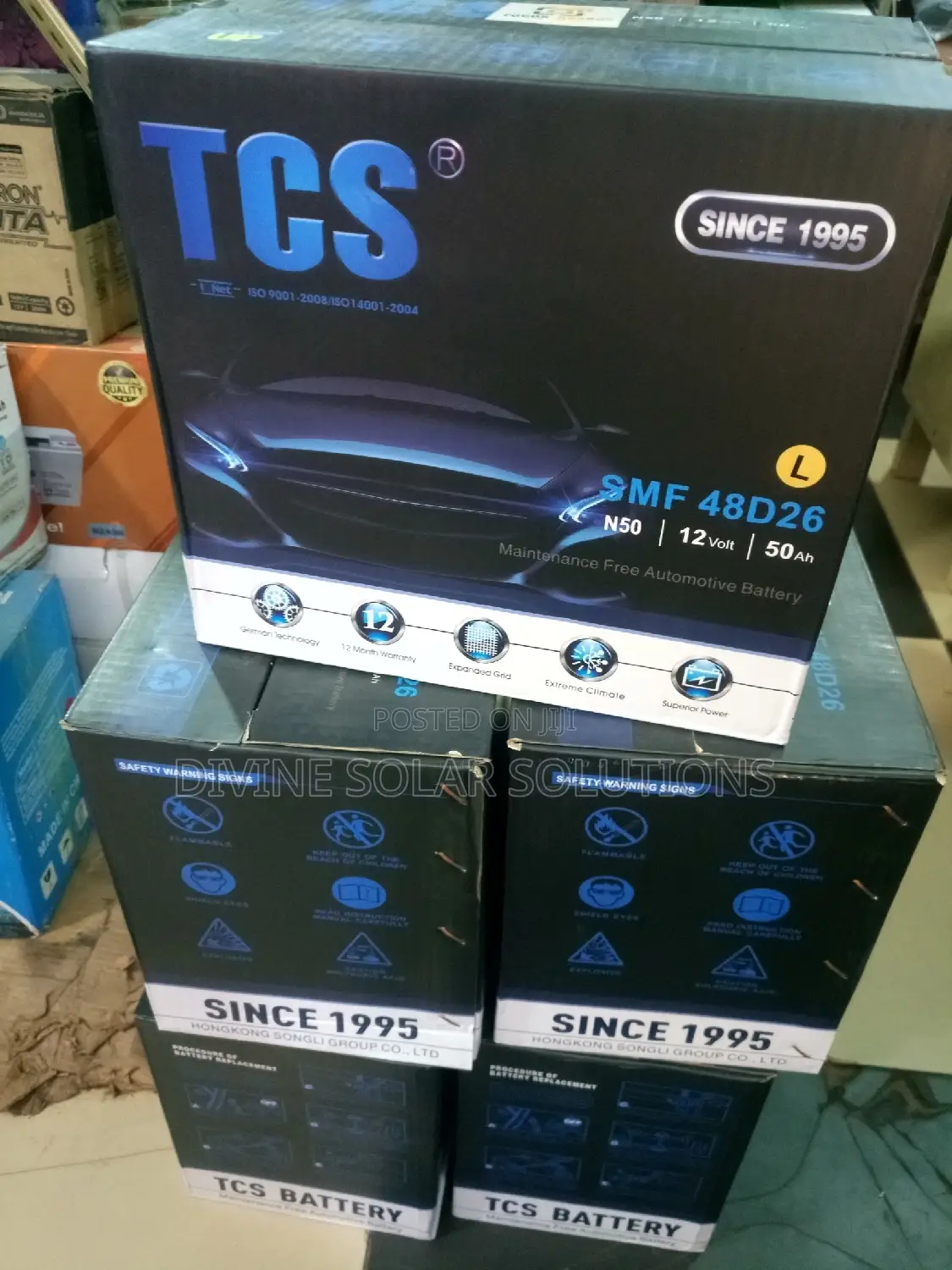 TCS SMF Automotive Battery 12v50ah