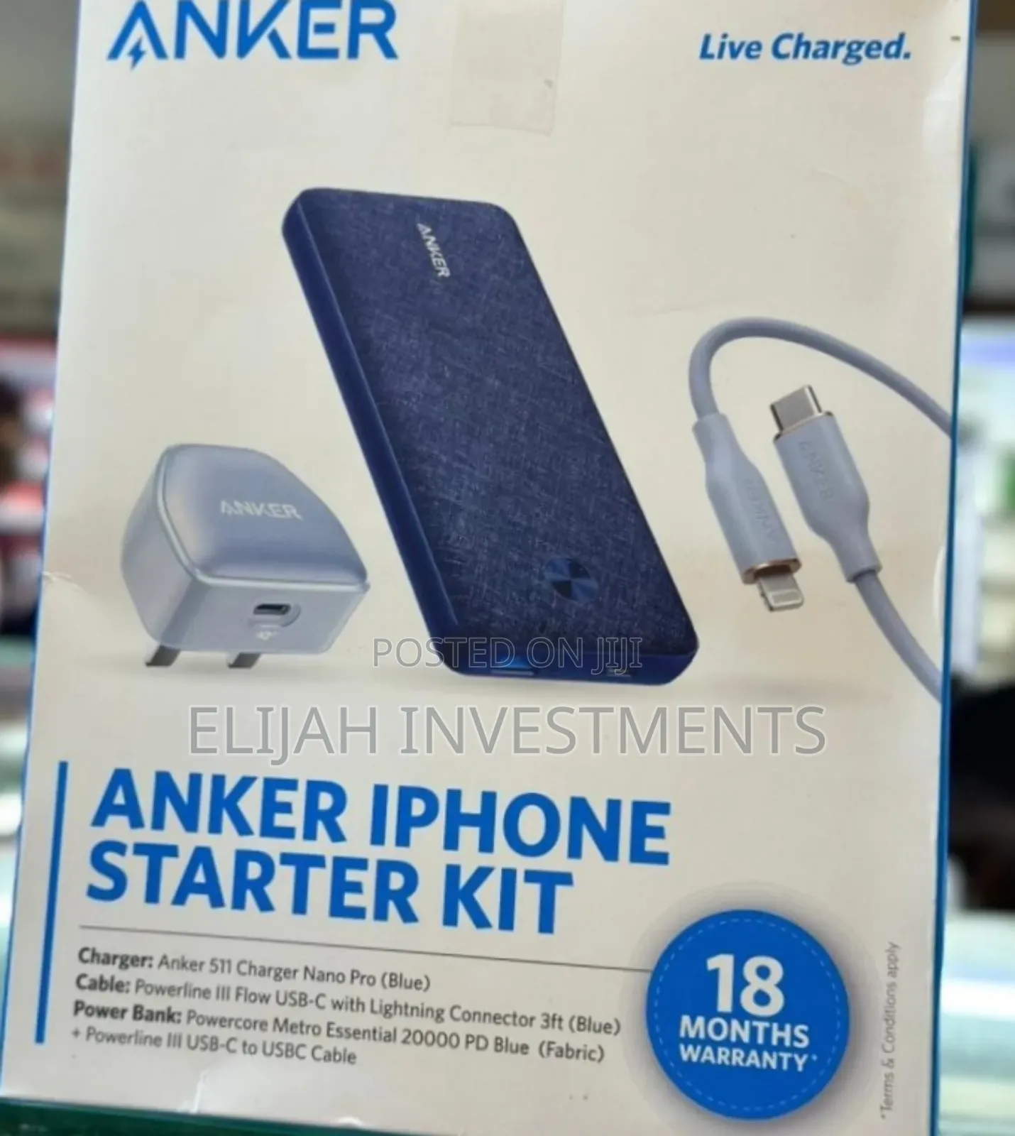 Brand New Anker iPhone Starter Kit With 20w Adpter