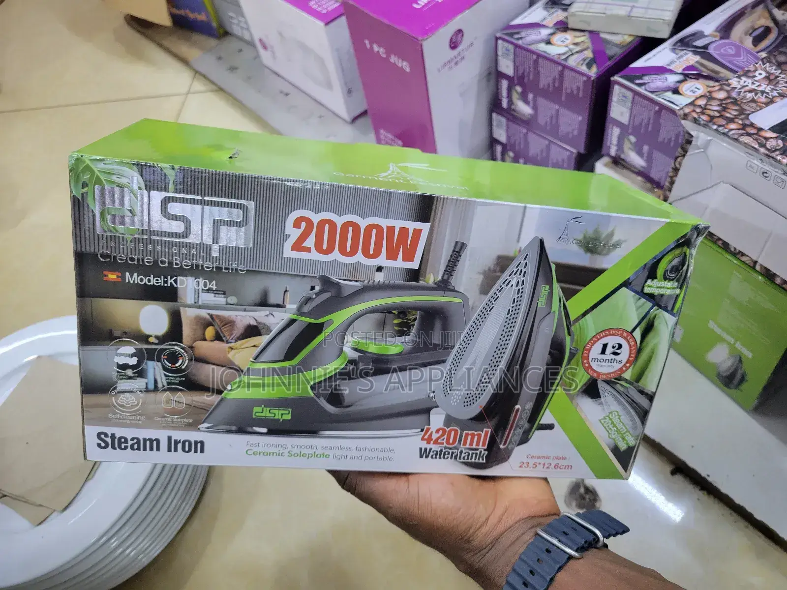 DSP Steam Flat Iron 420mls Water Tank And 2000wats