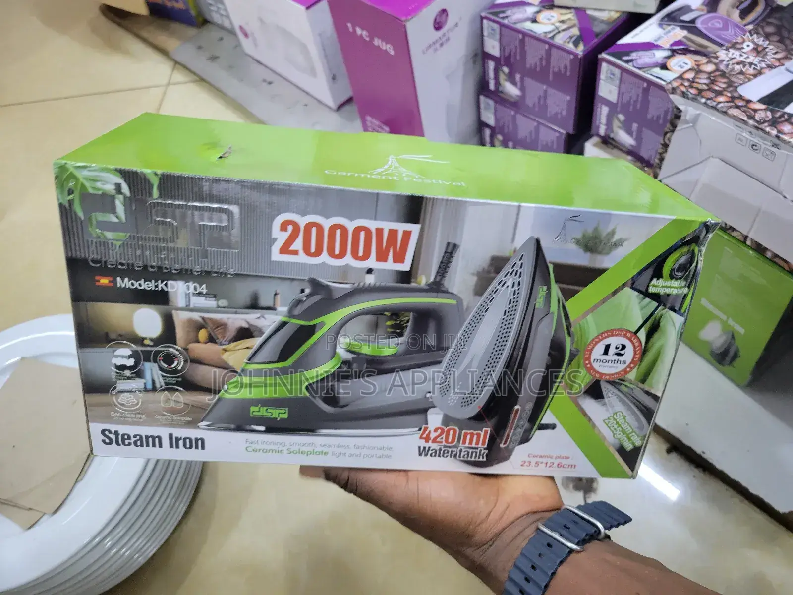 DSP Steam Flat Iron 420mls Water Tank And 2000wats