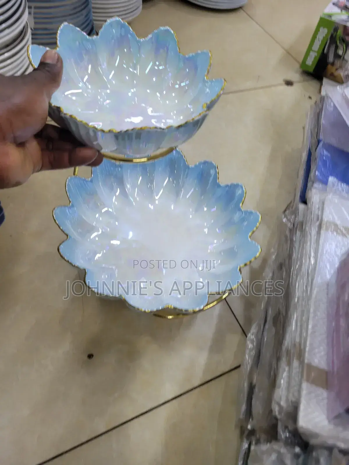 Fruit Stand And Its Bowls Ceramic