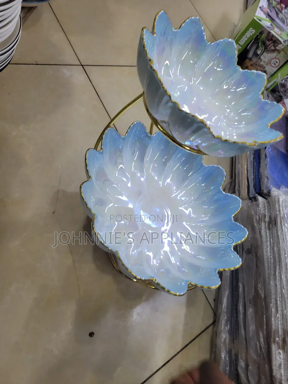 Fruit Stand And Its Bowls Ceramic