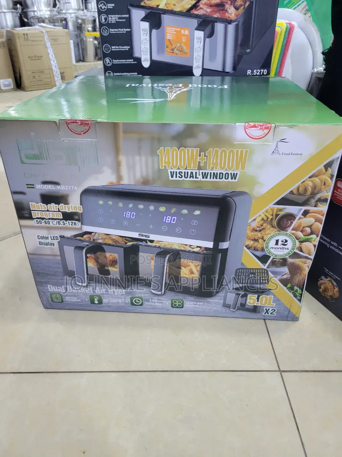 DSP Commercial Airfryer Double Digital 9L Capacity