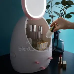 LED Makeup Storage Box Organiser WTH Sensor Switch Mirror