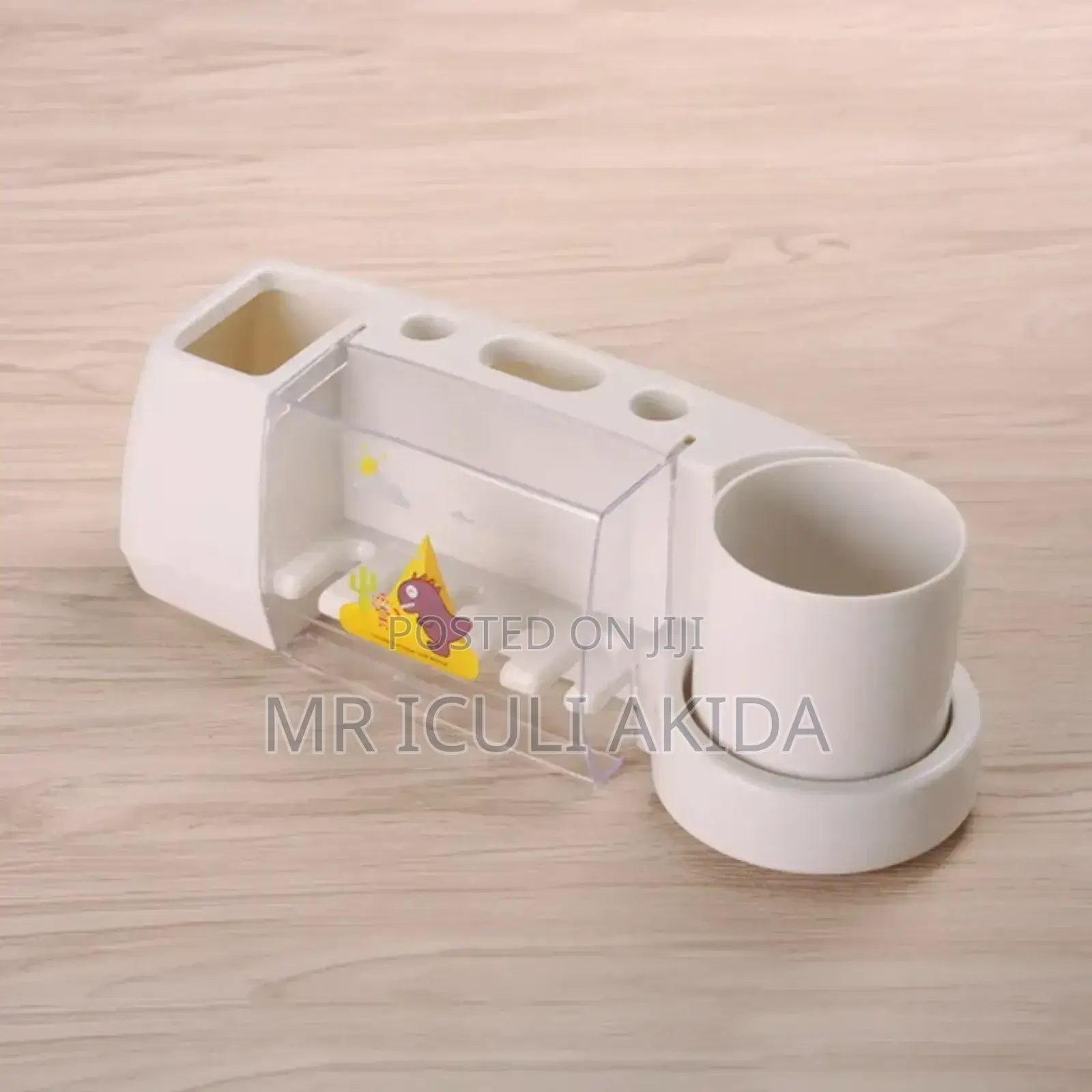 Wall Mounted Self Adhesive Bathroom Toothbrush Racket Holder