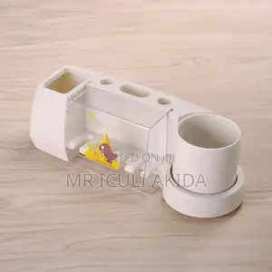 Wall Mounted Self Adhesive Bathroom Toothbrush Racket Holder