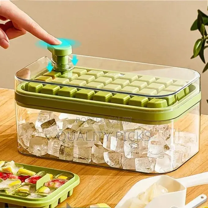 32/64grid Pressing Style Ice Mold Box Plastics