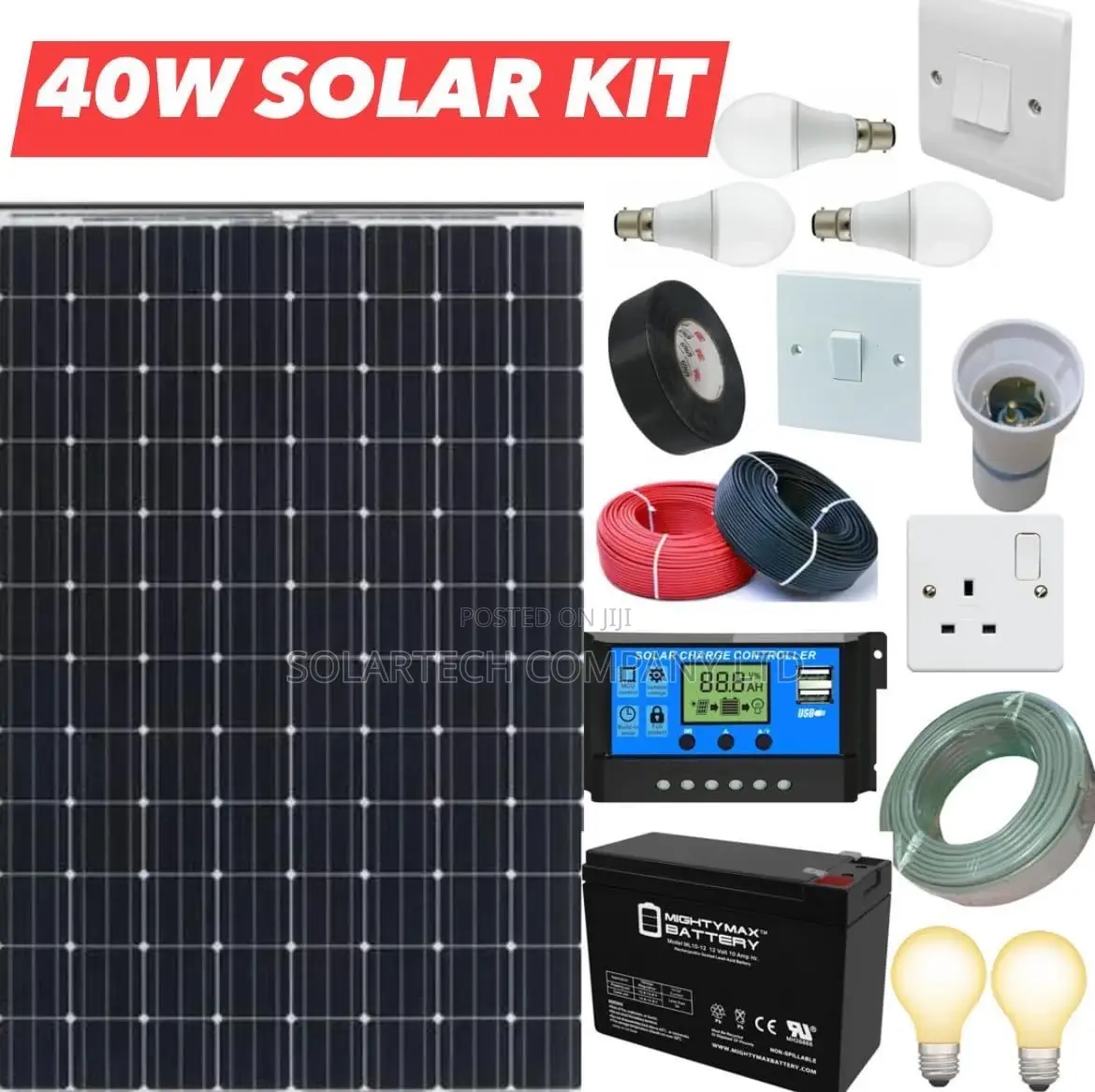 40W Yaket Solar Energy Full Kit