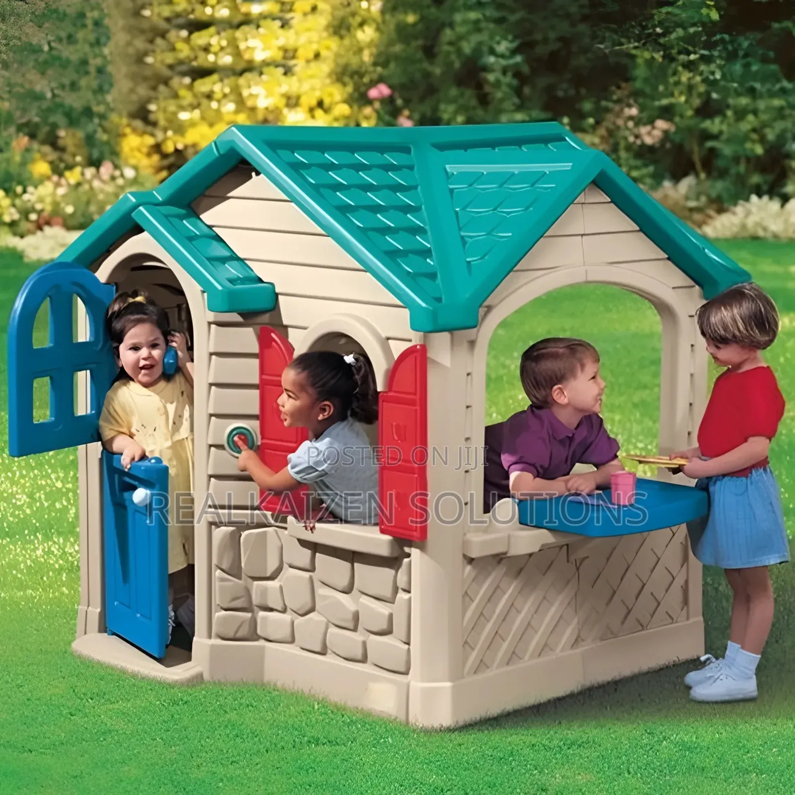 Indoor | Outdoor Plastic Kid Playhouse With Windows and Door