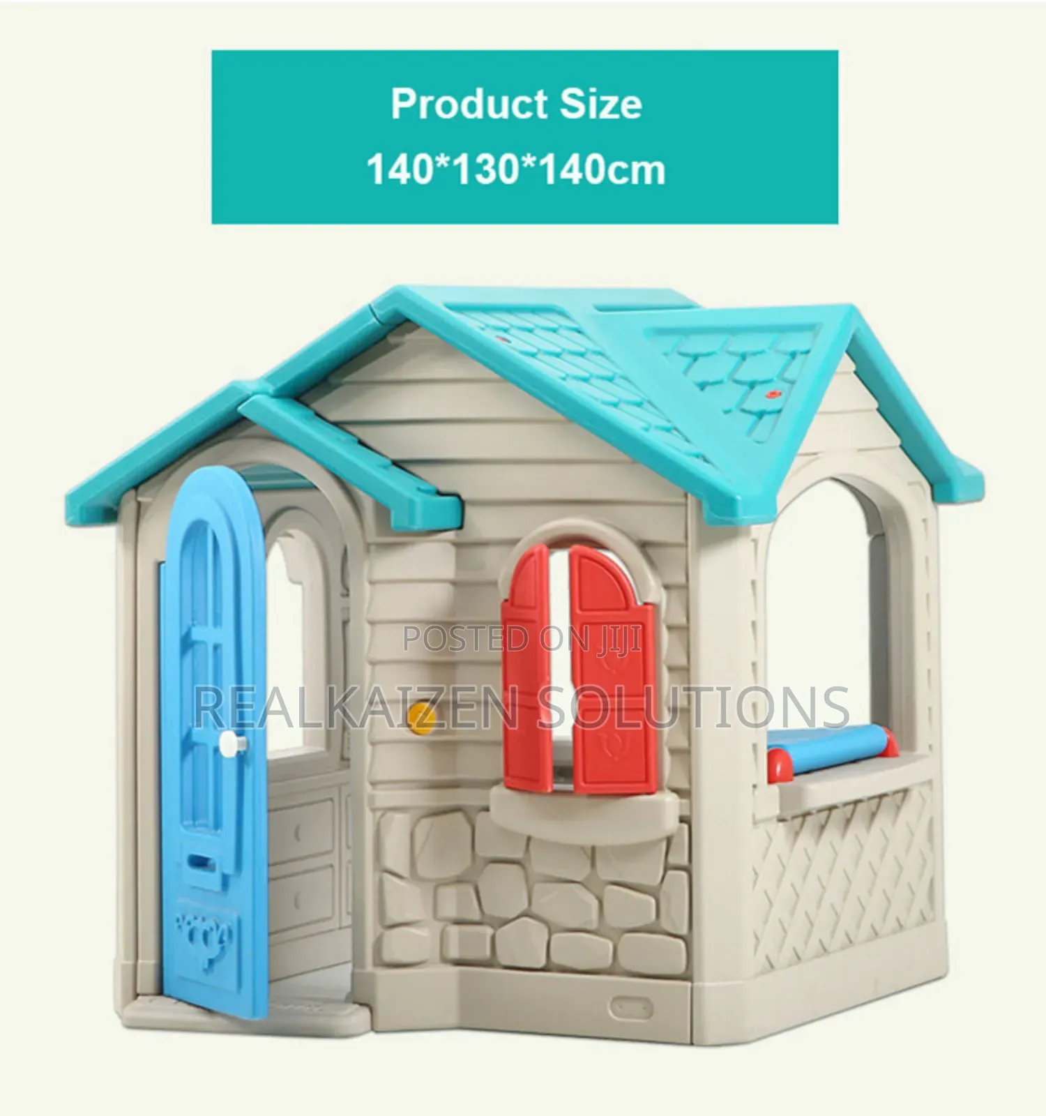 Indoor | Outdoor Plastic Kid Playhouse With Windows and Door