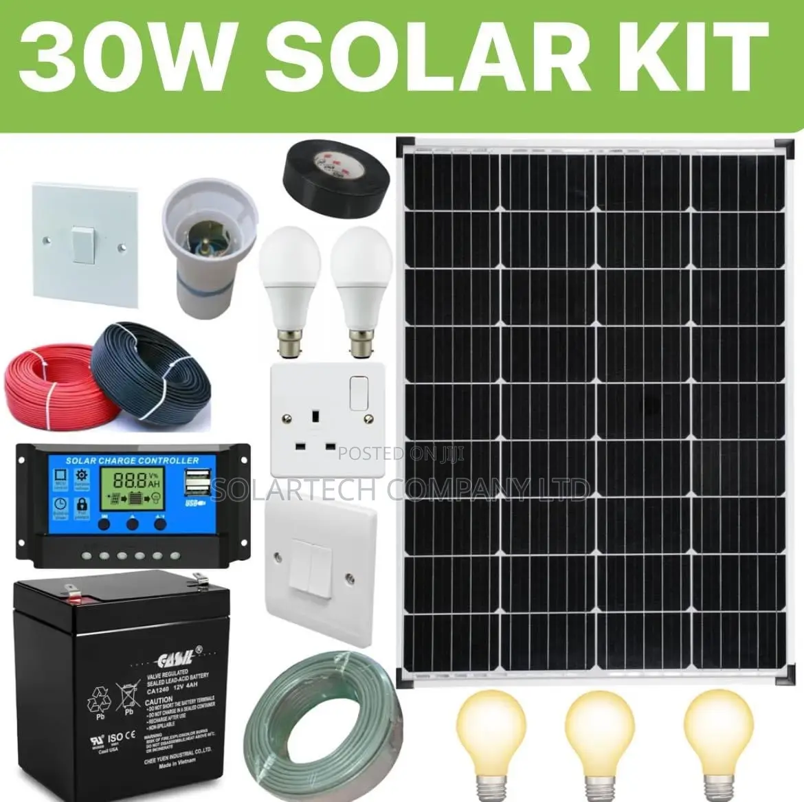 30W Highly Efficient Solar Kit