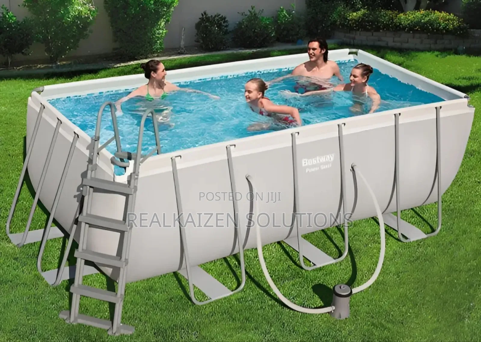 BESTWAY Rectangular Power Steel Frame 4.04x2.01x1m