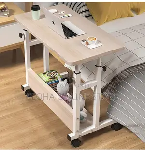 Height Adjustable Over Chair Bed Table Rolling Laptop Desk