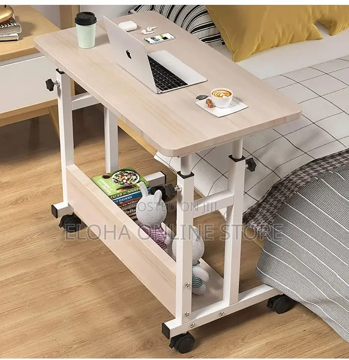 Height Adjustable Over Chair Bed Table Rolling Laptop Desk