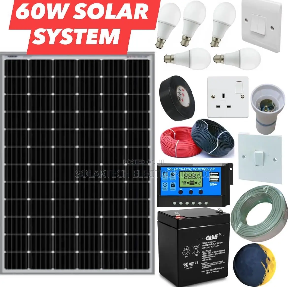 60W Solar Power Full Kit Solartech