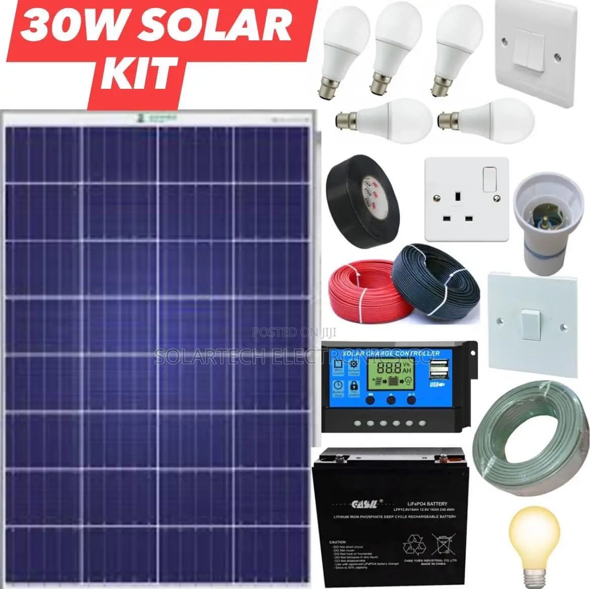 30W Solar Energy System Kit Antonz