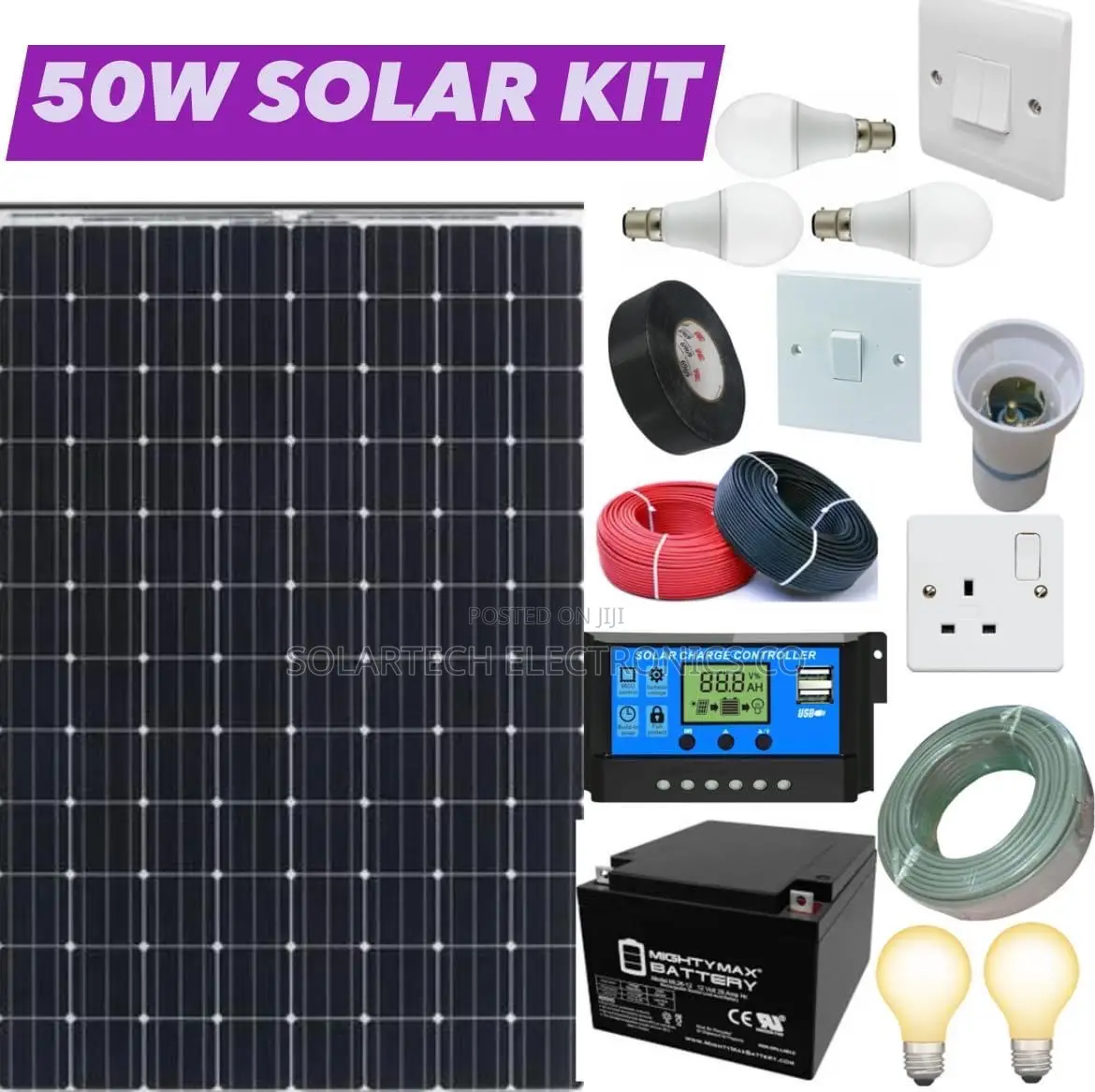 50W Solar Full Kit/ High Efficiency