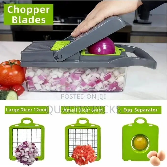 Slicer Dicer Kitchen Tool With Interchangable Blades