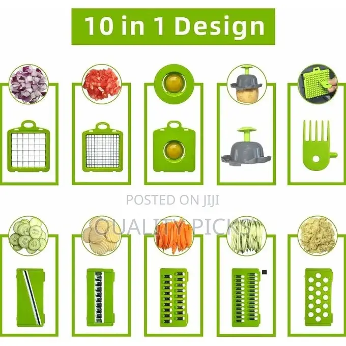 Slicer Dicer Kitchen Tool With Interchangable Blades