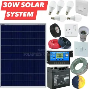 30W Complete Solar Power System Kit/ Gold Star