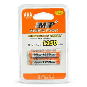 AAA 1250 Rechargeable Batteries Pair