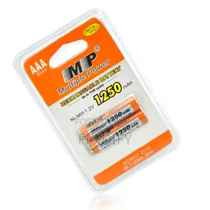 AAA 1250 Rechargeable Batteries Pair
